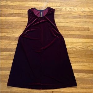 Burgundy velvet American Apparel swing dress, sz M